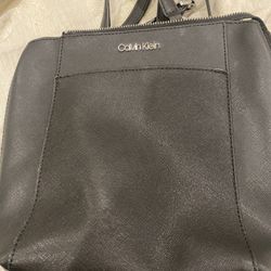 Brand New Calvin Klein Black Mini Backpack Chain Detail