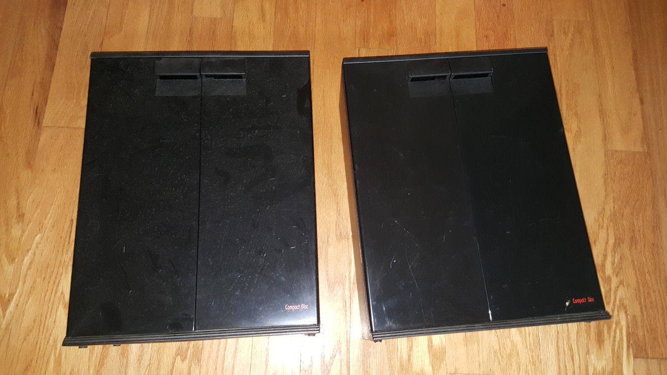 2 Plastic Compact Disc cases / holders
