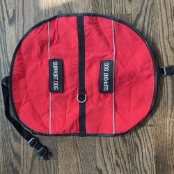 Emotional Support Dog Vest with Reflective StrapsBright Red / Large