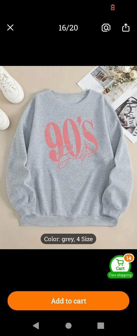 New Oversized 90's Babe Sweatshirt 