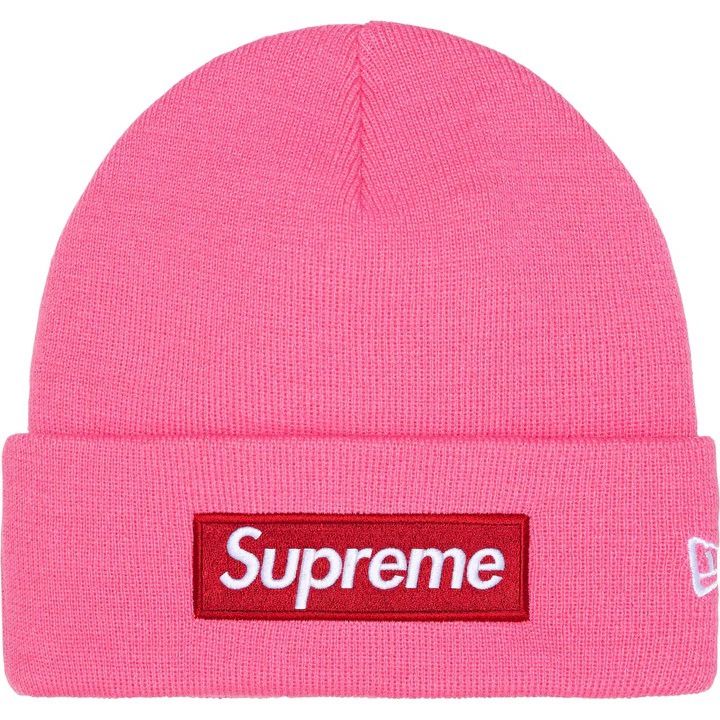 Supreme New Era® Box Logo Beanie Pink
