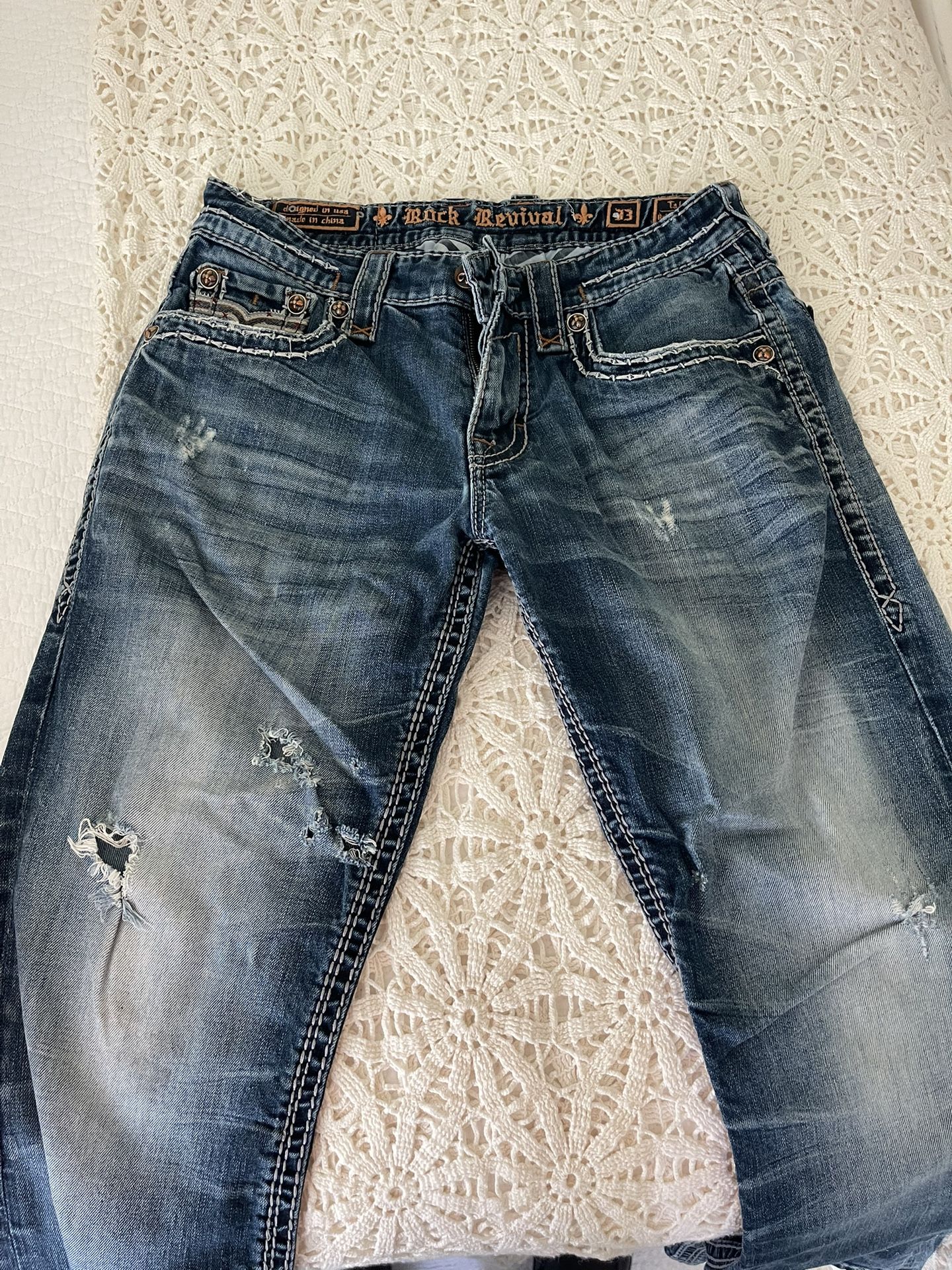 Rock Revival Men’s Pants 33x32 Talaus Relaxed Straight - Vintage Retrofit Style