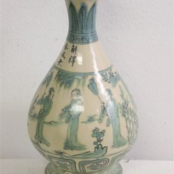 Large Vintage Chinese Bottle Vase 