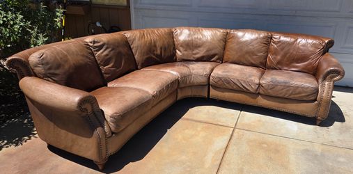 Leather sectional