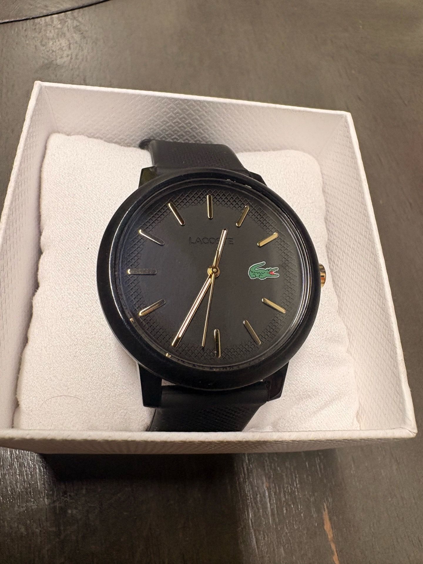 La coste black quartz Watch