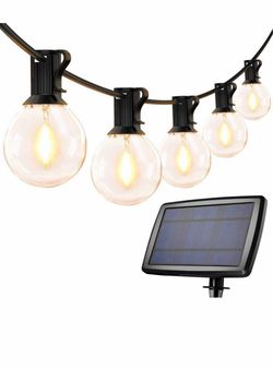 Solar outdoor LED string lights