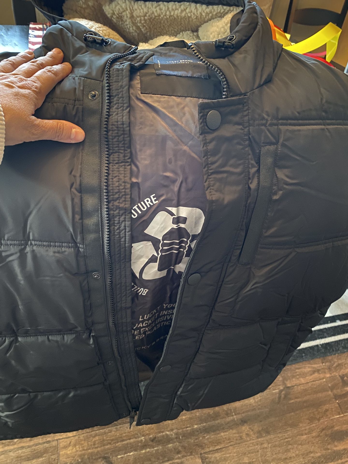 NEW Lucky Brand Men's Full Zip Heavyweight Puffer Jacket