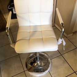 New  SwivelAdjustable X- Large Stools With Armrests  Black Or White    