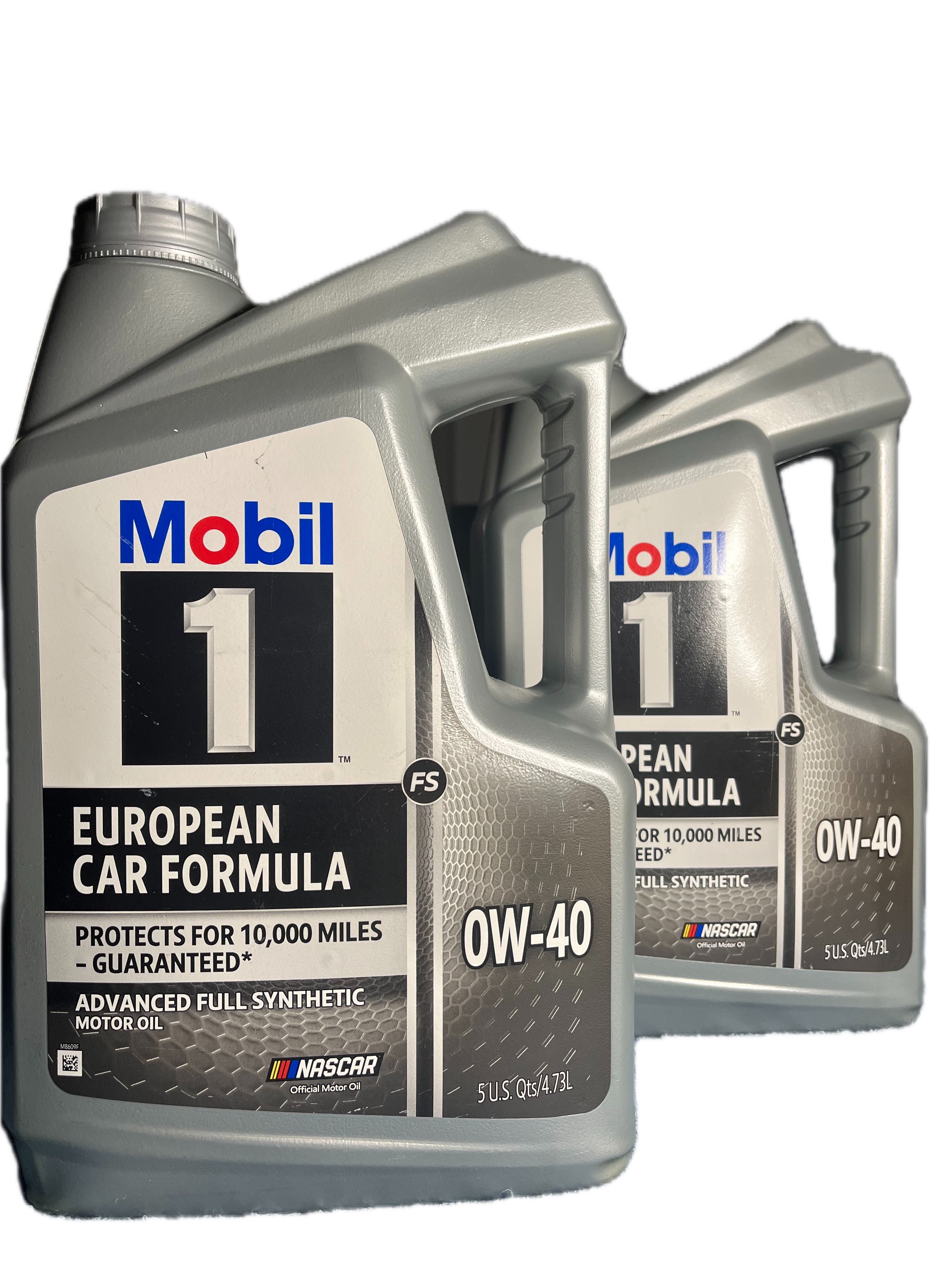 Mobil 1 FS European Car Formula 0W-40 Full Synthetic Motor Oil – Two(2)-Protects Up to 10,000 Miles – For Mercedes, VW, Audi, Porsche
