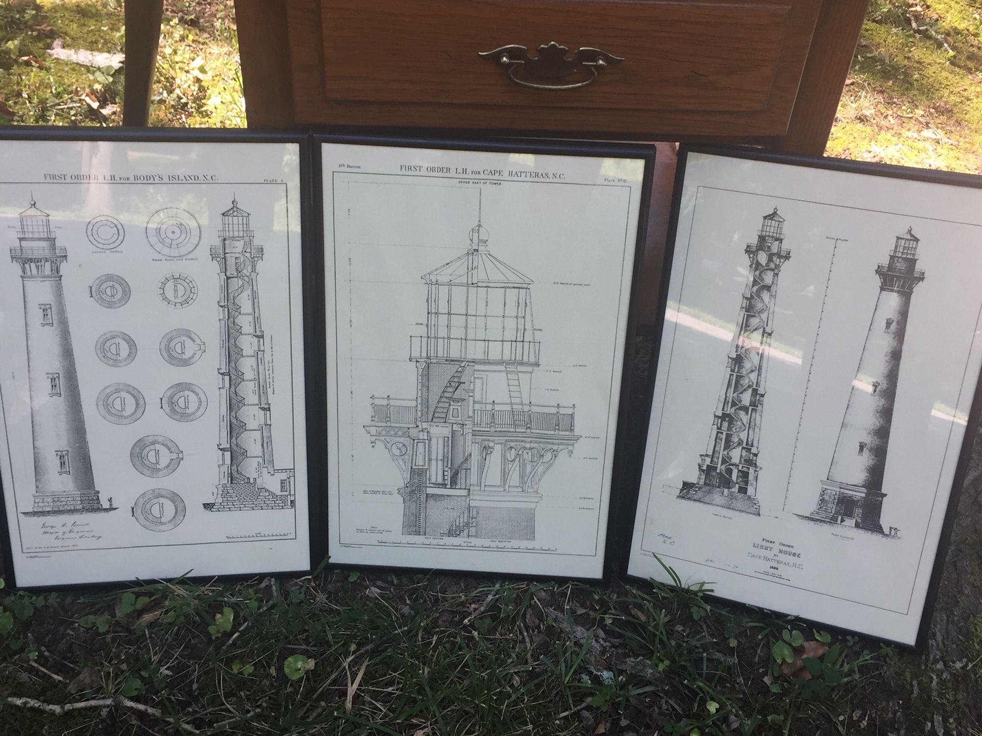 3 Carolina lighthouse prints art