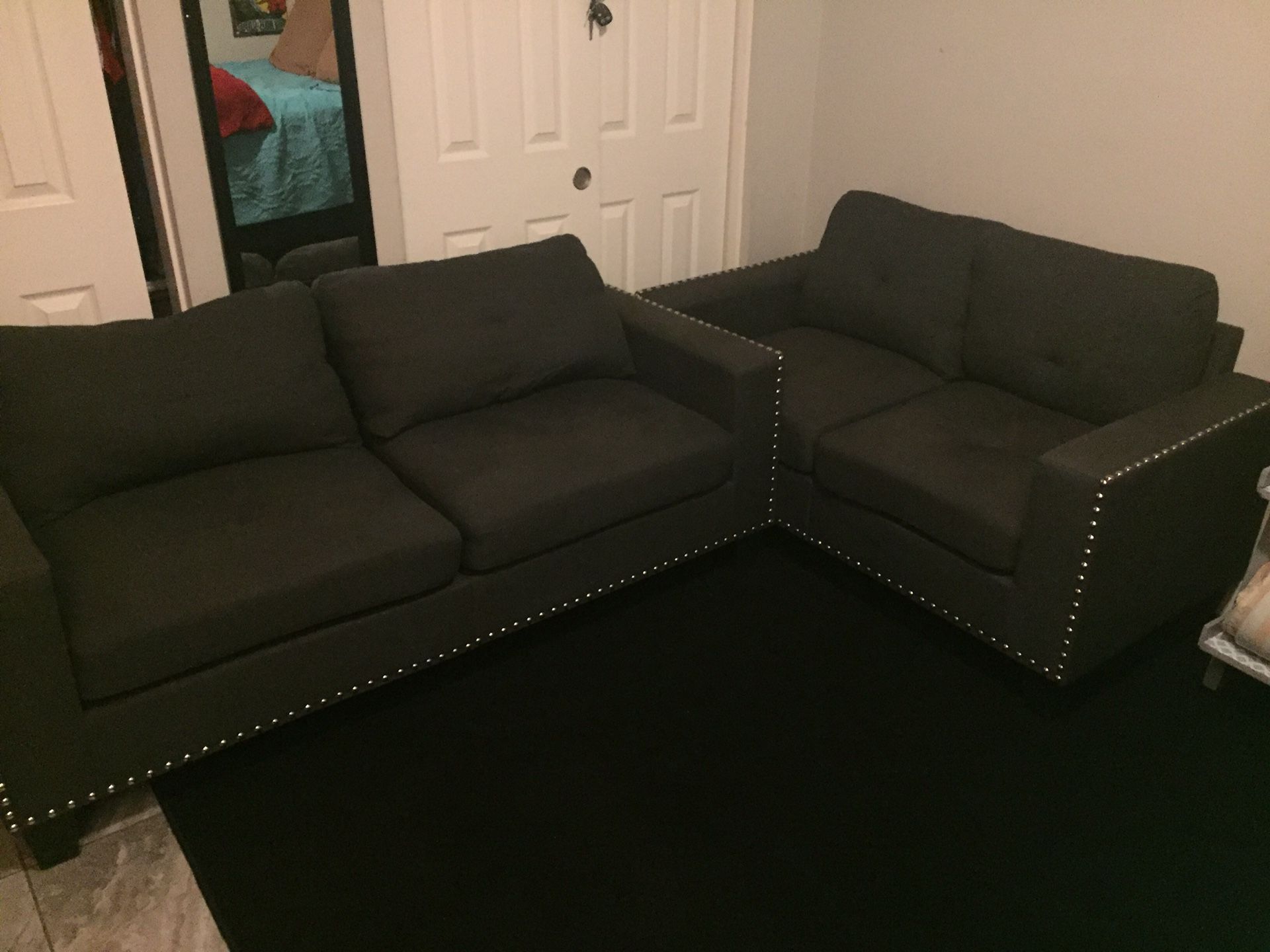 Modern grey sofa couches