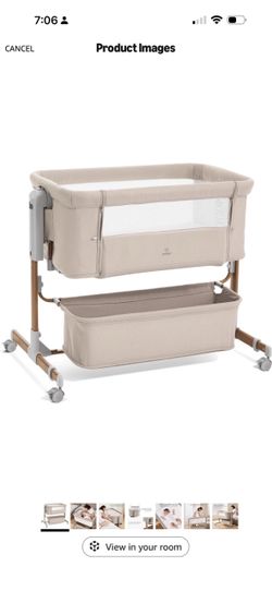 Baby Bedside Bassinet with Storage Basket