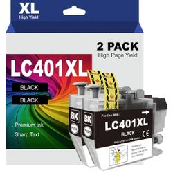 Brand: INKOKU LC401XL Black Ink Cartridge Compatible with Brother LC401 Ink cartridges High Yield Work with Brother MFC-J1010DW MFC-J1012DW MFC-J1170D