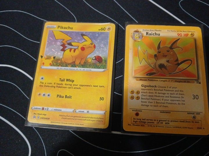 Rare Pikachu 25 Av, Raichu Fossil, Xerneas25 Av, Lugia 25th Av