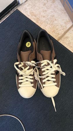 Adidas Superstar Brown Low-Top Sneakers Size 9
