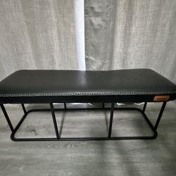 47” L X 16” W X 17” H Sturdy Black Faux Leather Vasagle Bench