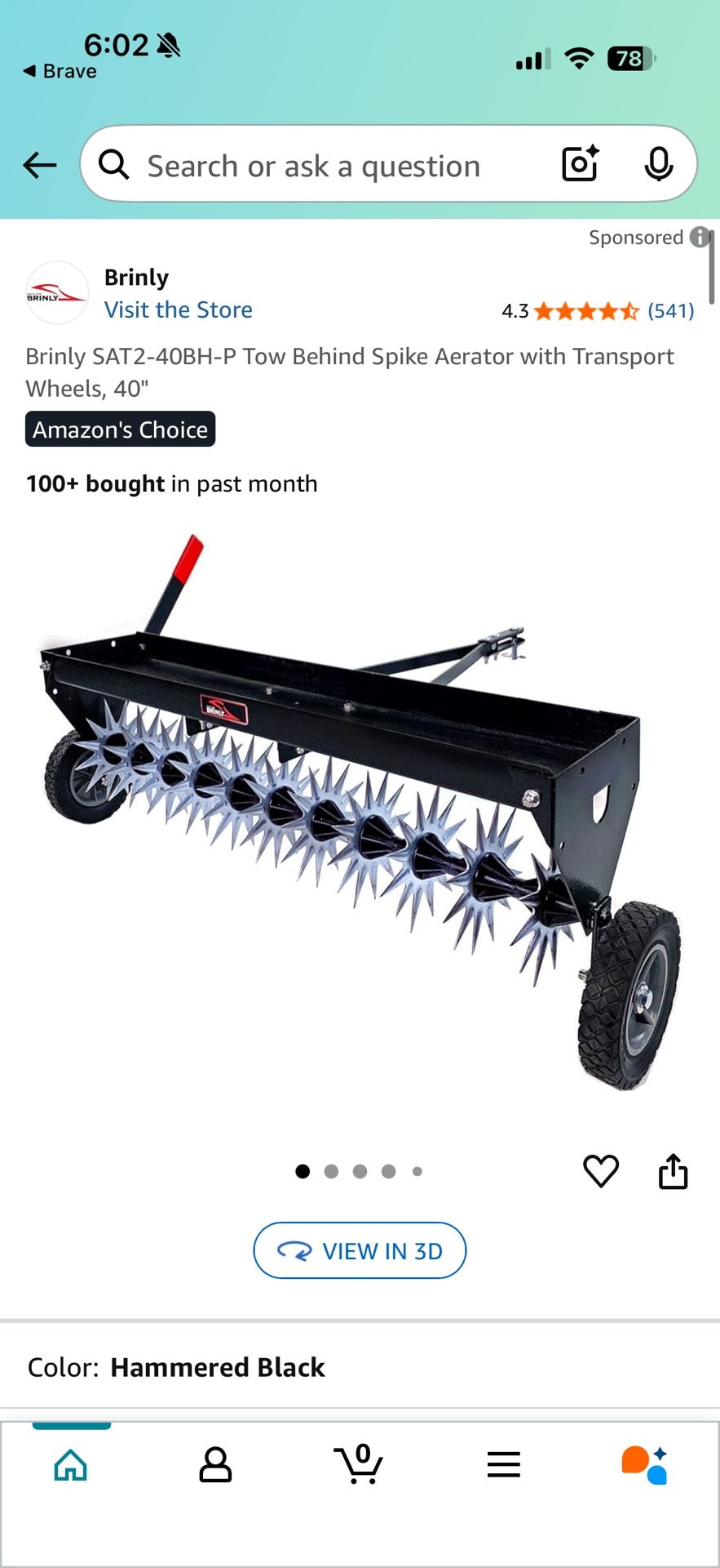 Brinly Lawn Aerator With Wheels For Travel