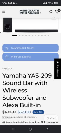 Make offer new Yamaha sound bar subwoofer