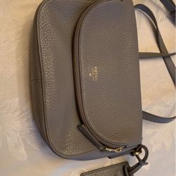 Gray Crossbody  Handbag  10”W  X  61/2 L