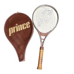 Vintage 80's PRINCE CLASSIC II TENNIS RACQUET WITH COVER  Racket 4 1/2 grip
