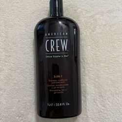 Crew 3-IN-1 Shampoo, Conditioner And Body Wash For Men  33.8 Fl. Oz. 