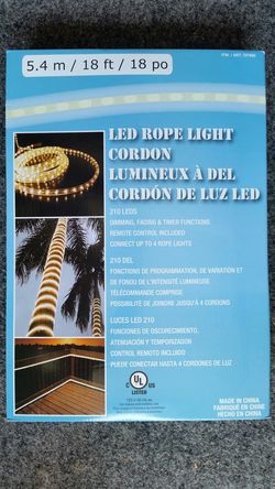 LED Rope Light 5.4 m/18ft 6 units availiable