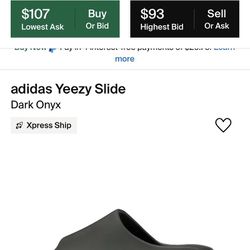 Adidas Yeezy Slide “Dark Onyx” Size 12 Men’s 