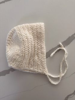 Handmade 100% Cotton Baby Bonnet – 6–12 Months