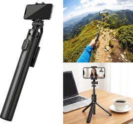 Adjustable Selfie Stick Tripod Stand with Remote Control New Condition