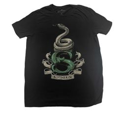 Harry Potter Slytherin T Shirt Mens Adult Size Medium Black Short Sleeve Graphic