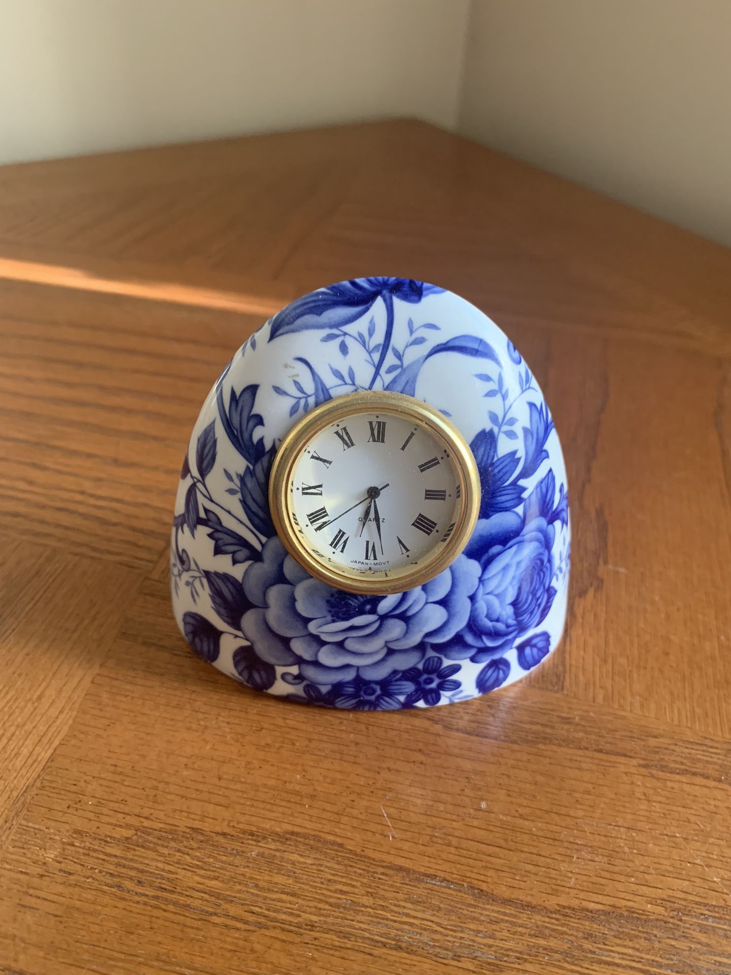 Bristol Blue mantel clock small