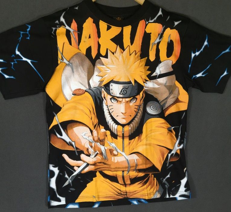 Naruto Shippuden Anime AOP Double Sided Size XL Vintage...