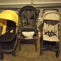 Two Strollers And Car Seat $50