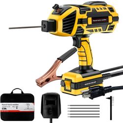 Handheld Welding Machine 110V 120A Portable Electric Welding Machine, IGBT Inverter Stick Welder with 6 Variable Current Adjustment for 3/32"-1/8" Wel