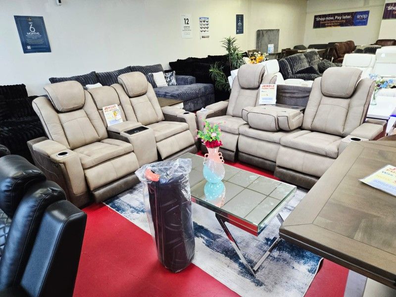 Power Reclining Livingroom Furniture Couches Sofa Sets 🛋 Only $49 Down No Credit Needed