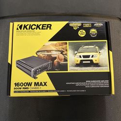 Kicker 1600 watts amplifier 1 channel bass amplifier 800 watts RMS