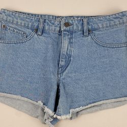 Volcom Stoned Short Relaxed Fit Short Booty Cut off Blue Jean Shorts Women's 11