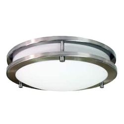 Saturn 13” Fluorescent Brushed Nickel Ceiling Fixture