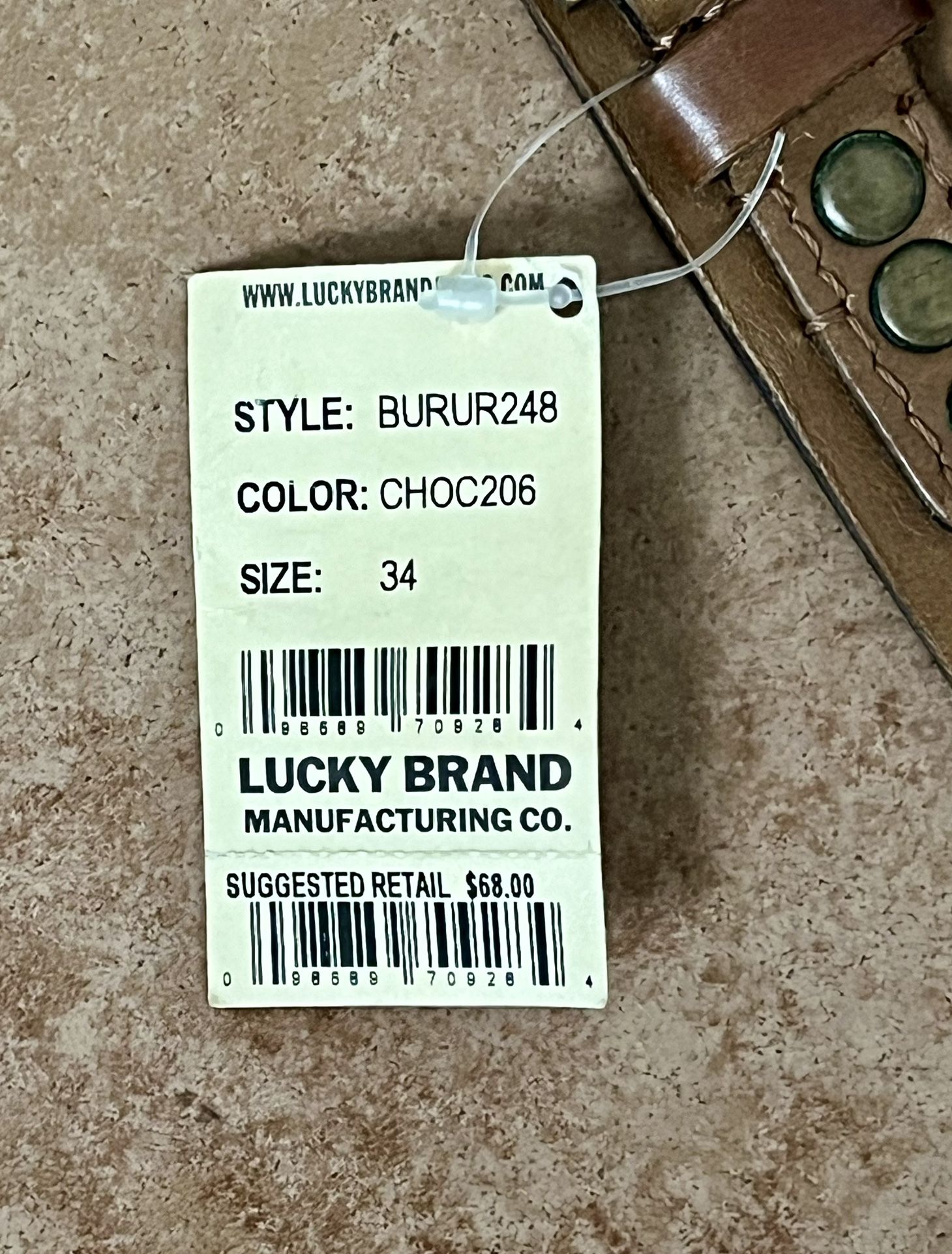 Lucky Brand Tan Leather Belt with Embellished Buckle NATURAL TAN LEATHER BELT | Lucky Brand main image 2