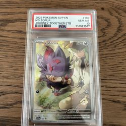 Pokemon N’S ZORUA Journey Together Psa 10