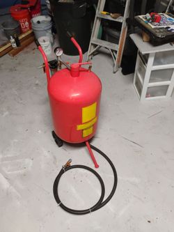 Sand Blaster Tank Set Up  - Hose Included, Already Set Up