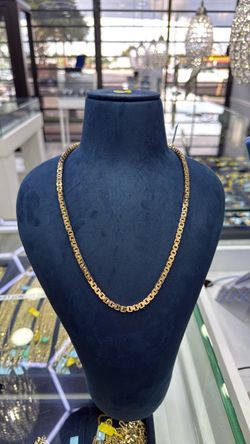 Chain lock box 14k gold 5,5 mm by 24 inch