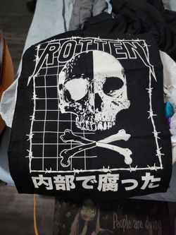 2 ROTTEN back patches for a vest or jacket.
