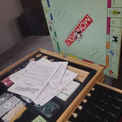 7-in-1 Deluxe Wooden Game Cabinet