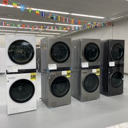 REDUCED-LG Front Load WashTowers-Center Control-OPEN BOX