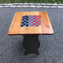 Small Drop Leaf Checker Board Table