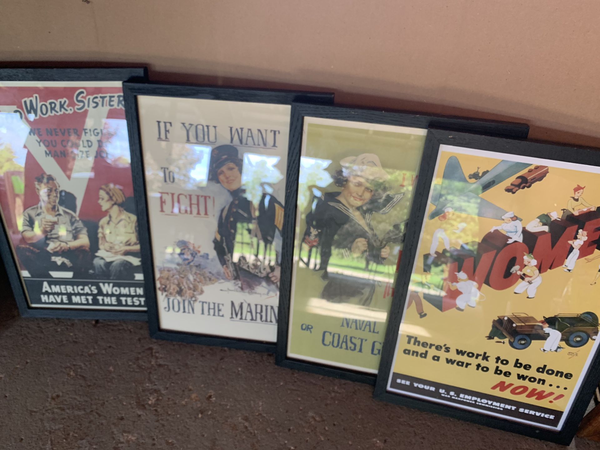 World War II and military framed posters