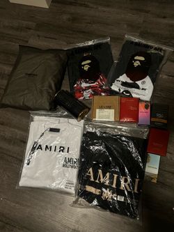 BAPE SHIRT/AMIRI SHIRT/ ESSENTIAL SWEATER/ COLOGNES