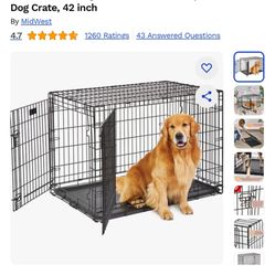 42x33 Dual Door Dog Crate- Like New
