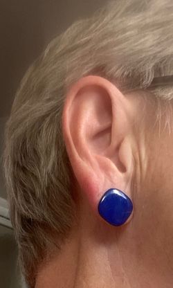 Lapis Blue Post Earrings